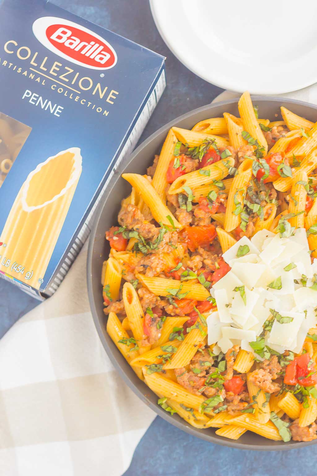 tomato basil pasta with italian sausage