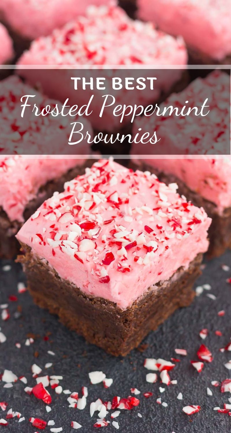 The Best Frosted Peppermint Brownies Pumpkin N Spice