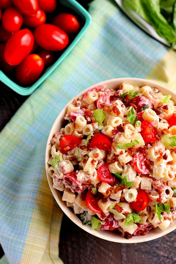 BLT Ranch Pasta Salad - Pumpkin 'N Spice