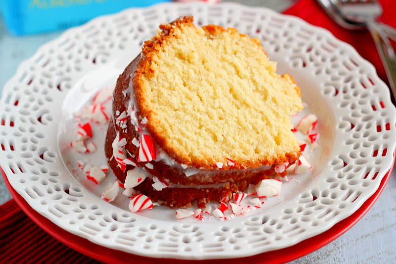 Ridiculously Easy Peppermint-Glazed Red Velvet Bundt Cake - The