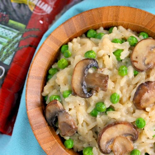 Risotto with Mushrooms and Peas - Whip & Wander