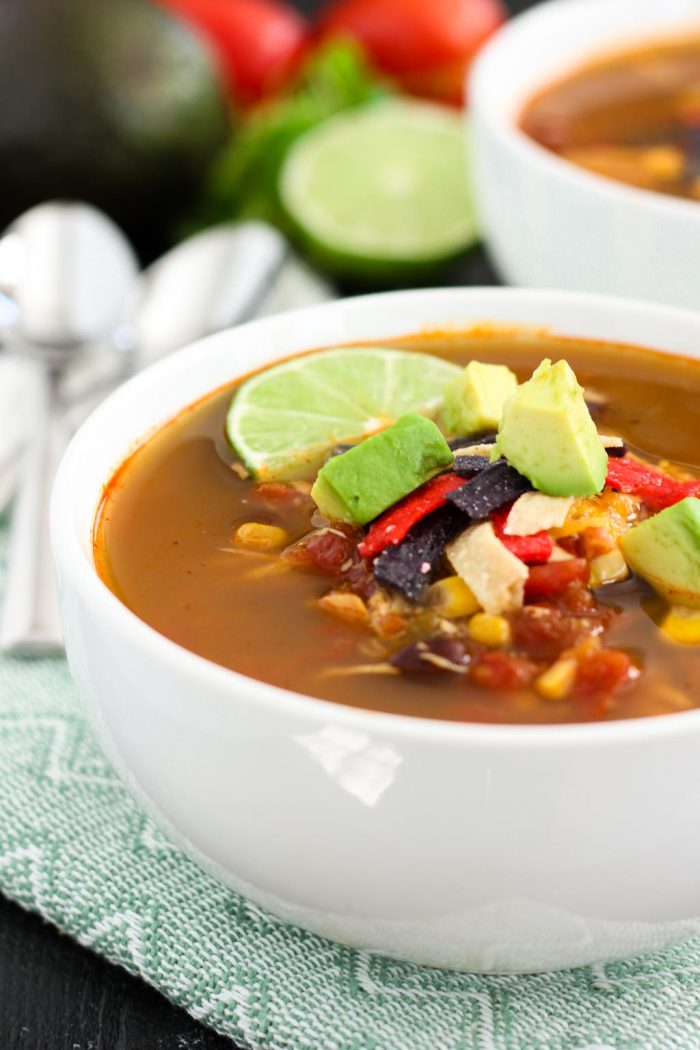 Slow Cooker Chicken Tortilla Soup - Pumpkin 'N Spice