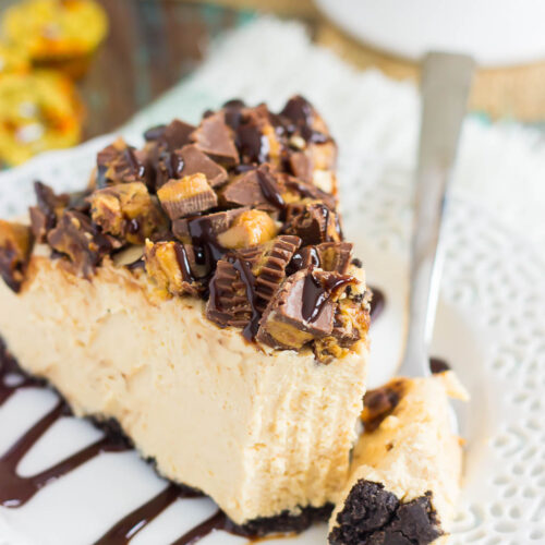 No-Bake Chocolate Peanut Butter Cheesecake - Pumpkin 'N Spice