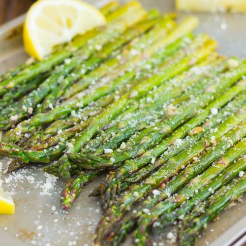 Roasted Lemon Parmesan Asparagus - Pumpkin 'N Spice