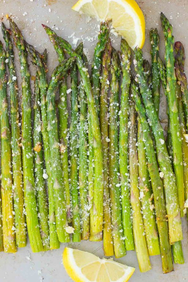 Roasted Lemon Parmesan Asparagus - Pumpkin 'N Spice