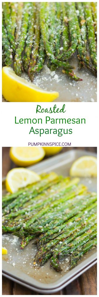Roasted Lemon Parmesan Asparagus - Pumpkin 'N Spice