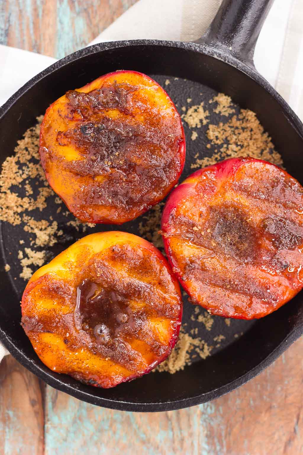 Grilled Peaches With Cinnamon And Brown Sugar Pumpkin N Spice