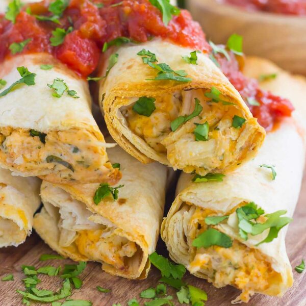 Baked Chicken Ranch Taquitos - Pumpkin 'N Spice