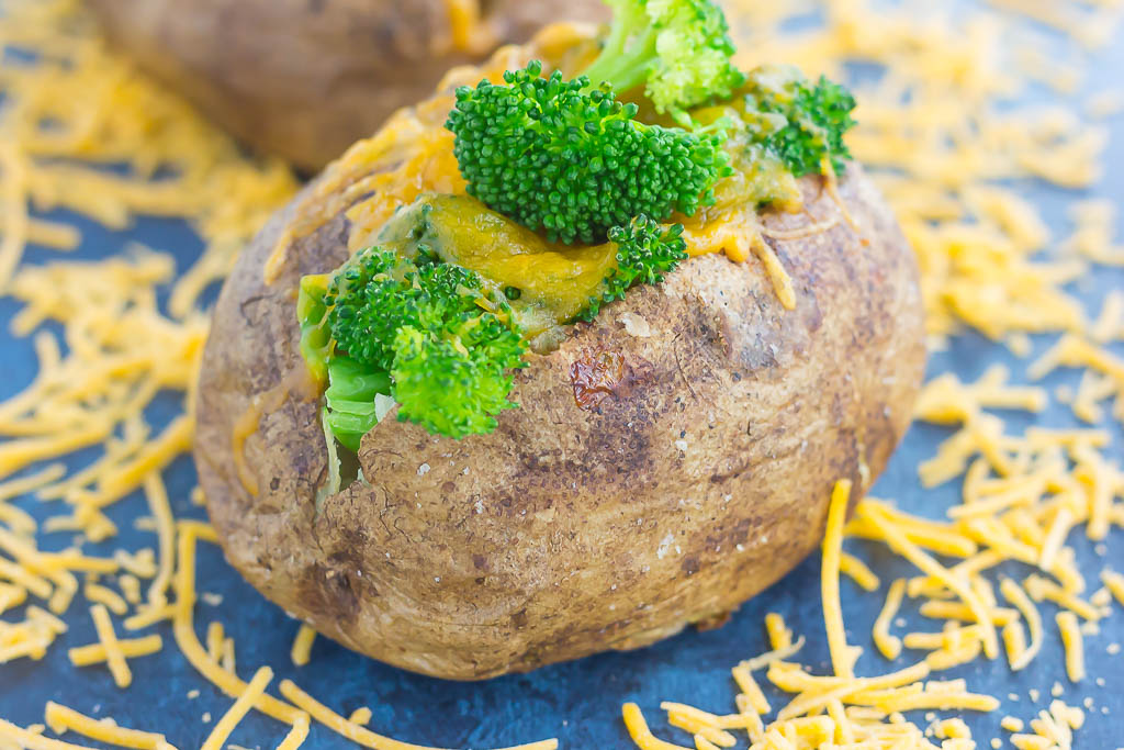 Broccoli Cheddar Stuffed Baked Potatoes Pumpkin 'N Spice