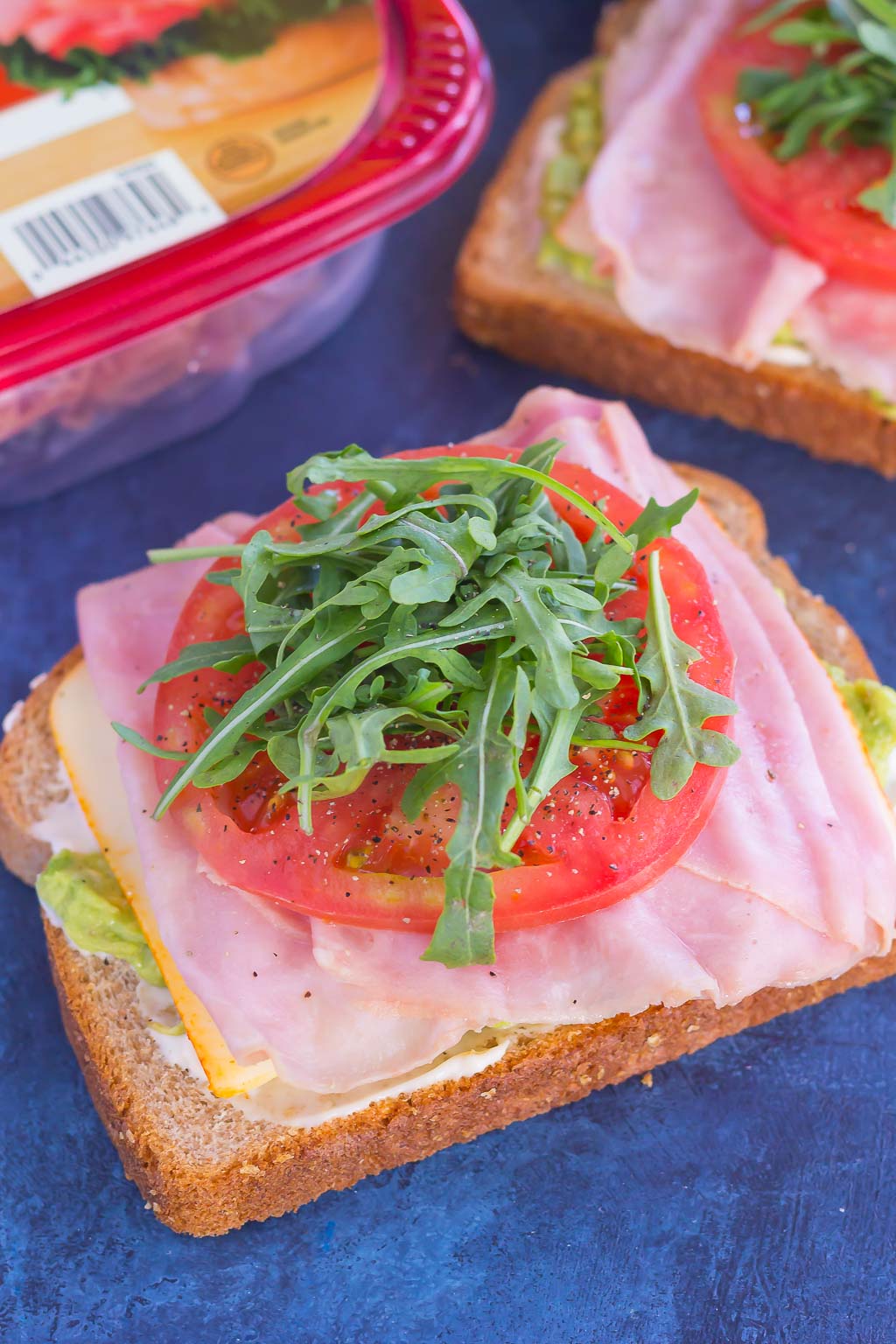 Open-Faced Sandwich Recipe (Ham & Avocado!) - Pumpkin 'N Spice