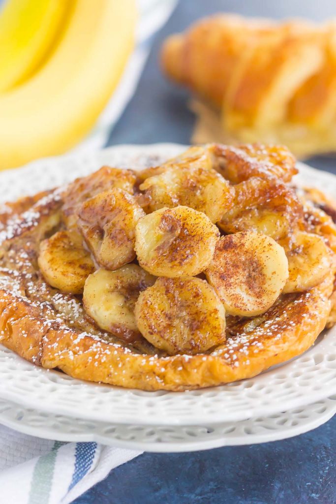 Cinnamon Banana Croissant French Toast - Pumpkin 'N Spice