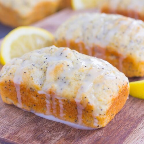 Mini Lemon and Poppy Seed Drizzle Loaves - Tasting Thyme