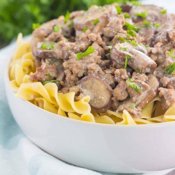 Easy Ground Beef Stroganoff (No Canned Soup!) - Pumpkin 'N Spice