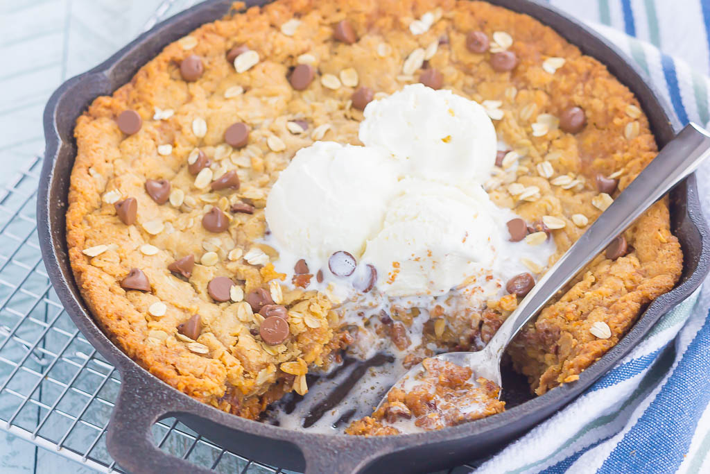 Peanut Butter Skillet Cookie