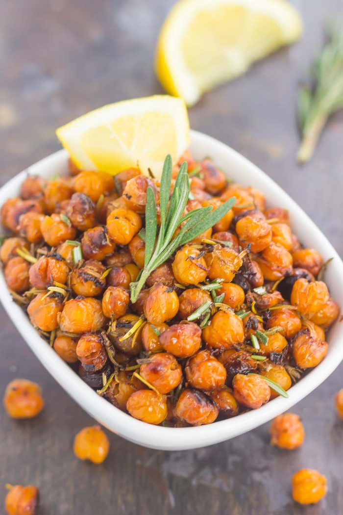 Roasted Lemon Rosemary Chickpeas - Pumpkin 'N Spice