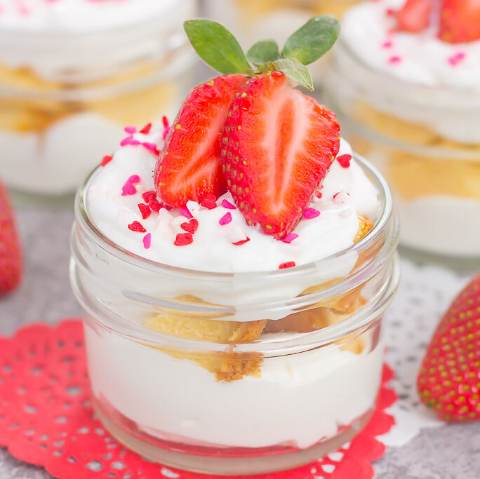 Strawberry White Chocolate Pound Cake Trifles - Pumpkin 'N Spice