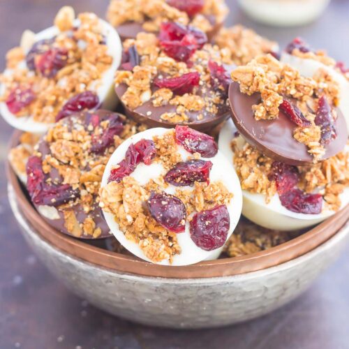 Chocolate Cherry Granola Cups - Pumpkin 'N Spice