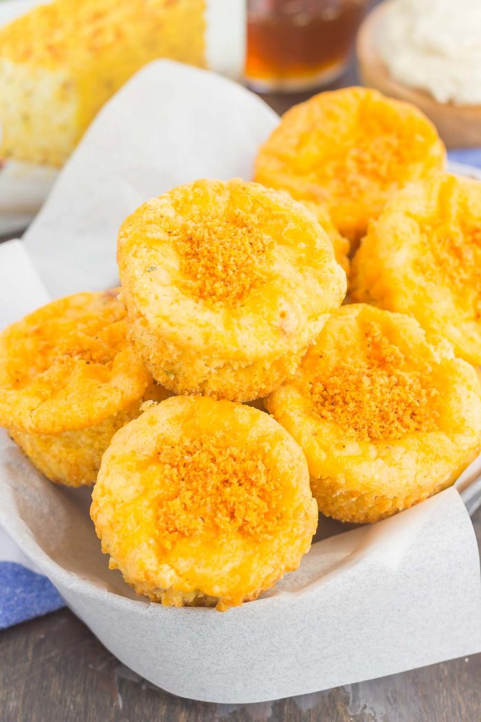 Cheesy Cornbread Muffins - Pumpkin 'N Spice