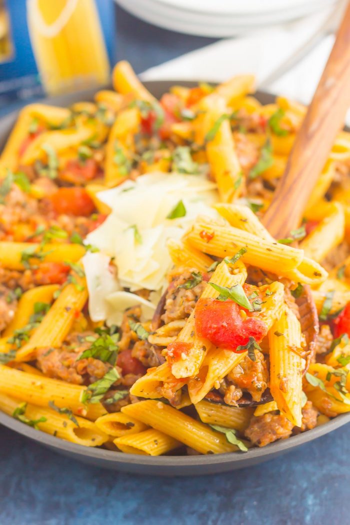 One-Pot Italian Sausage Pasta Recipe - Pumpkin 'N Spice