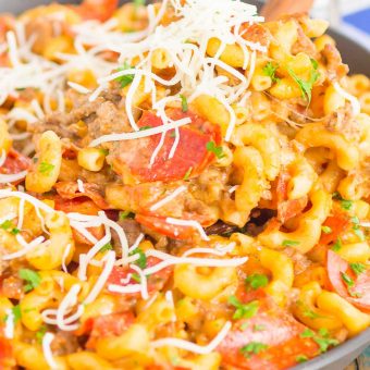 Pepperoni Pizza Hamburger Helper (From Scratch!) - Pumpkin 'N Spice