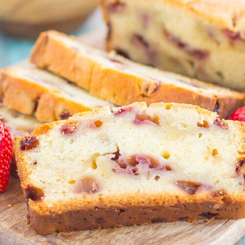 Easy Lemon Strawberry Yogurt Pound Cake - The Baking ChocolaTess