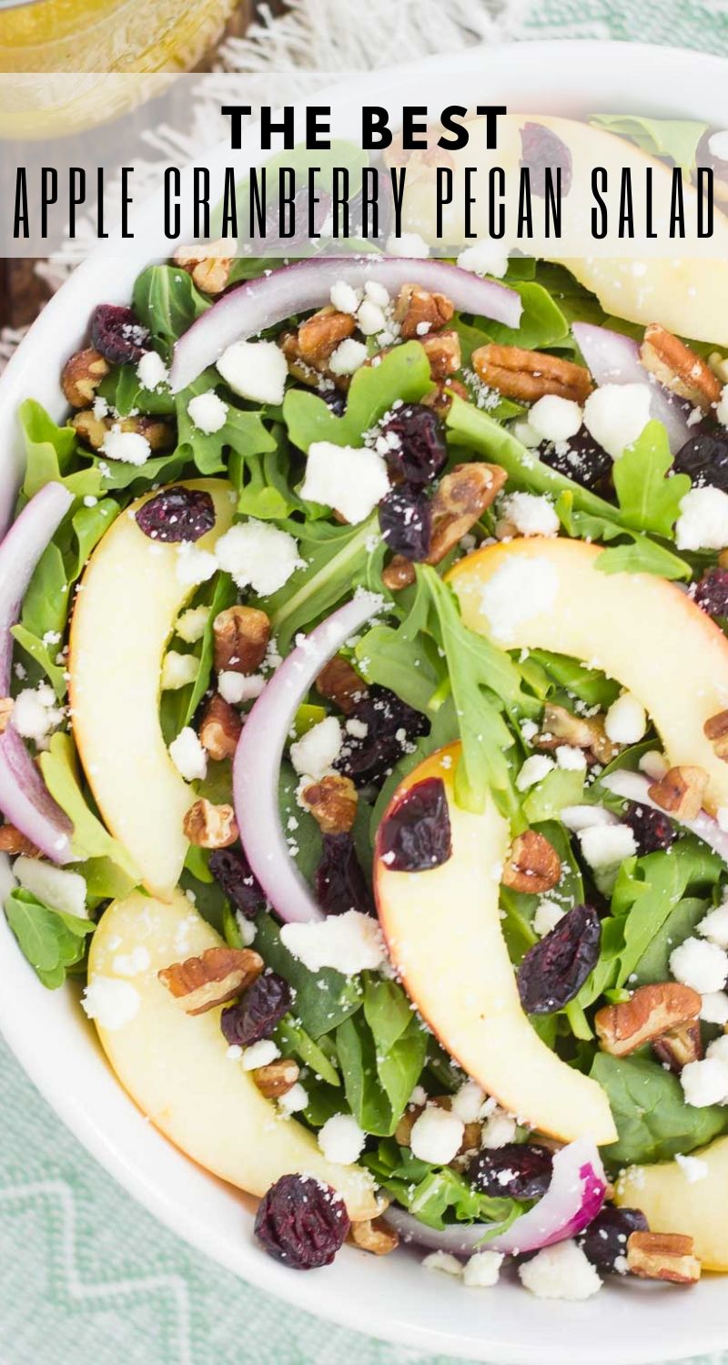 Pecan Apple Cranberry Salad (+ Simple Vinaigrette) - Pumpkin 'N Spice