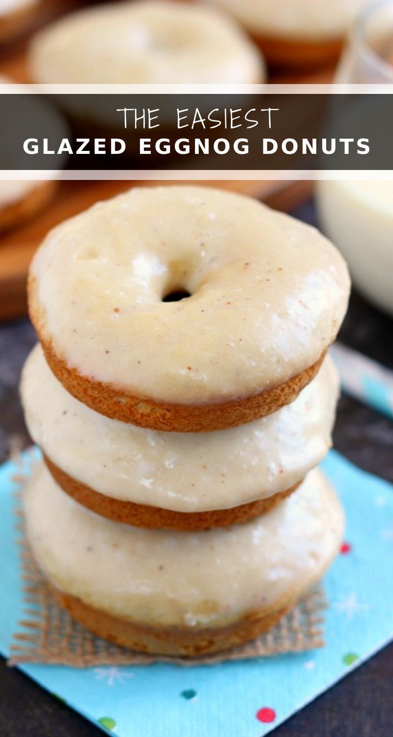 Glazed Eggnog Donuts {perfect holiday recipe!} - Pumpkin 'N Spice