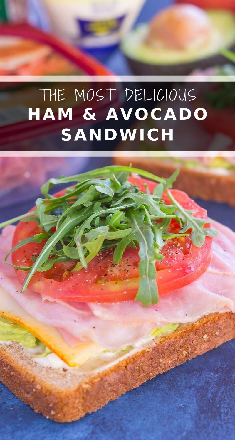 Open-Faced Sandwich Recipe (Ham & Avocado!) - Pumpkin 'N Spice