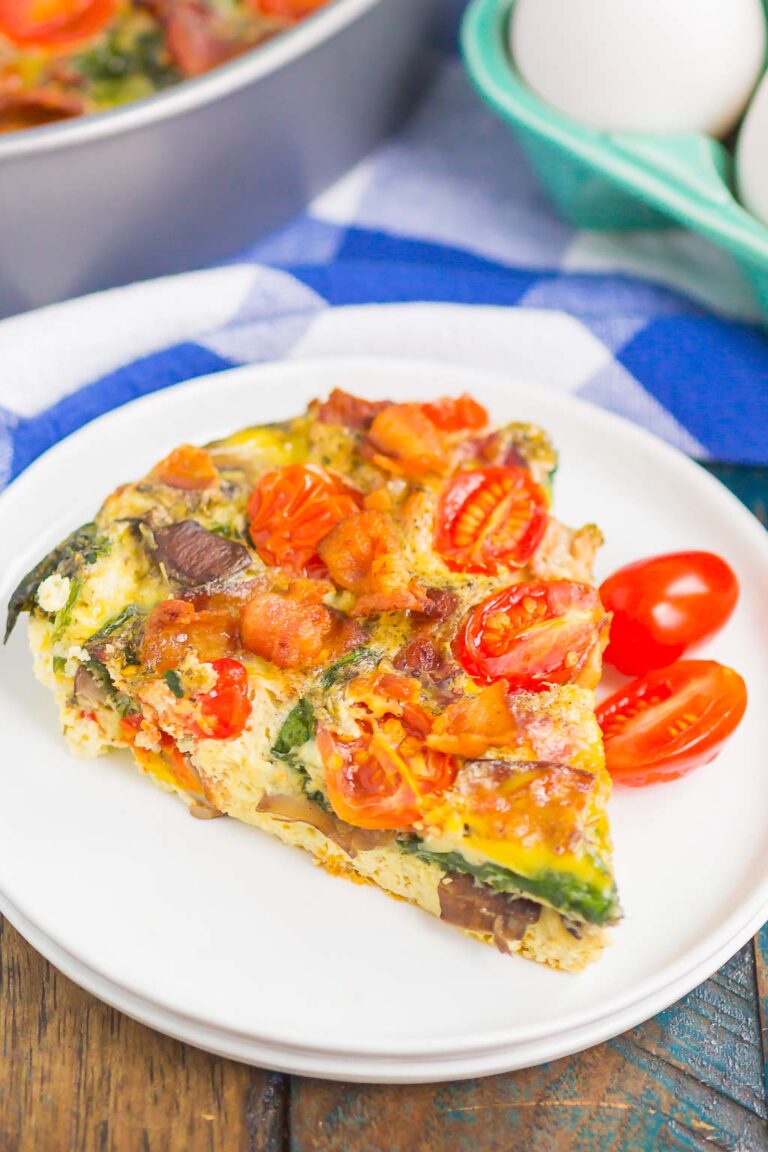 Bacon and Tomato Frittata - Pumpkin 'N Spice