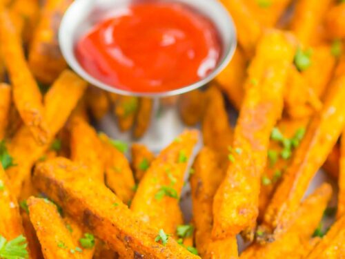 Sweet Potato Fries (Crispy Baked)