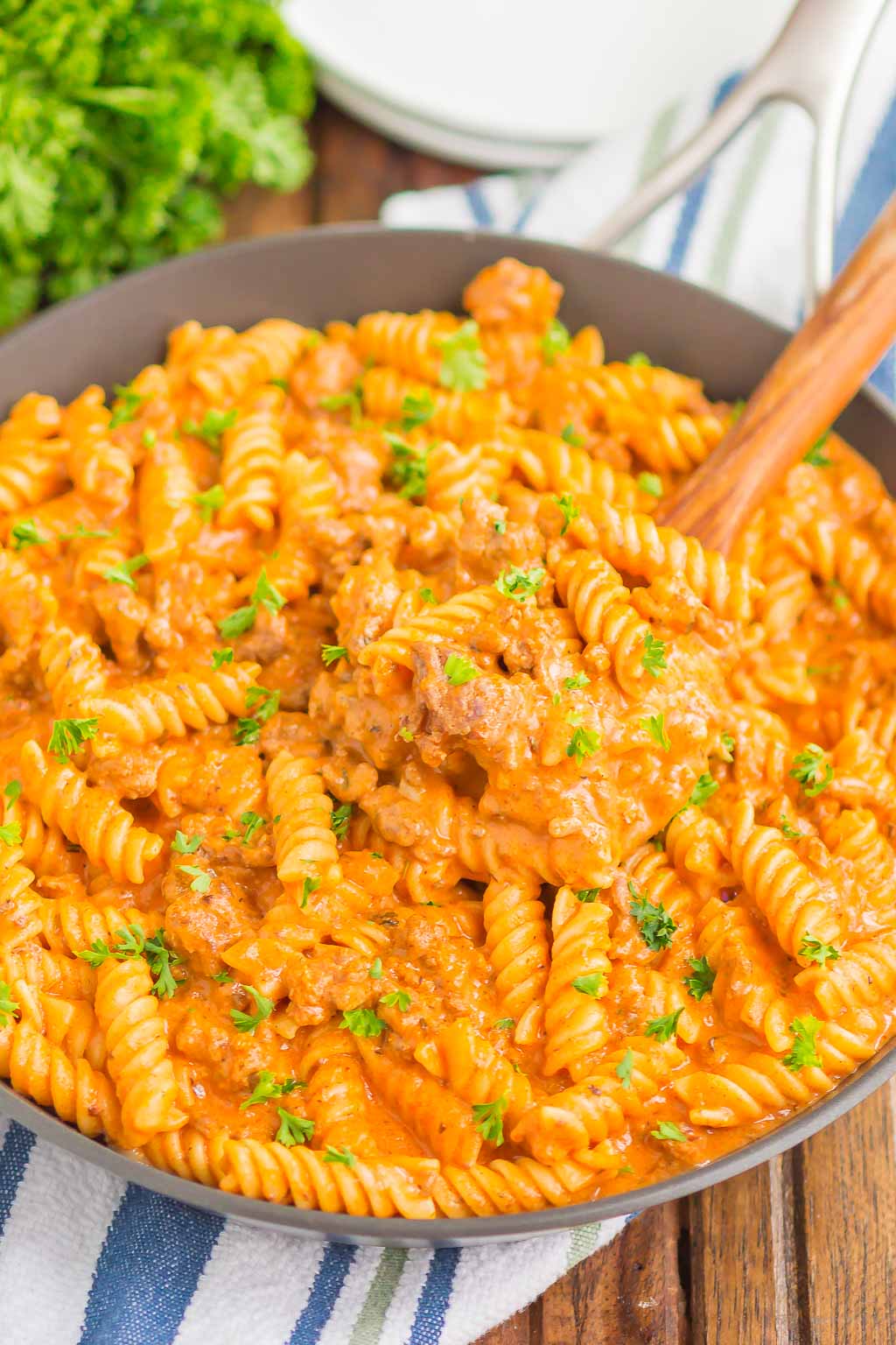 Creamy Ground Beef Pasta Recipe Cart