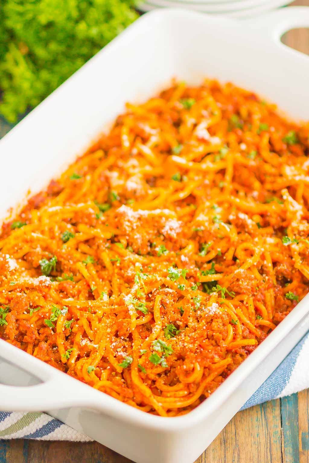 Easy Baked Spaghetti Recipe - Pumpkin 'N Spice