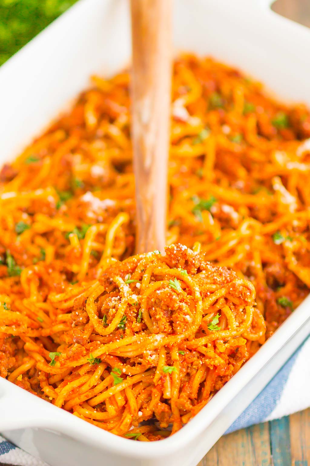 Easy Baked Spaghetti Recipe - Pumpkin 'N Spice