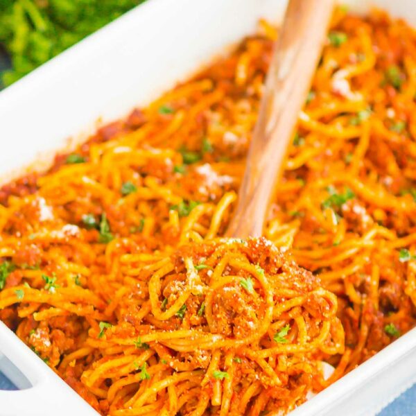 Easy Baked Spaghetti Recipe - Pumpkin 'N Spice