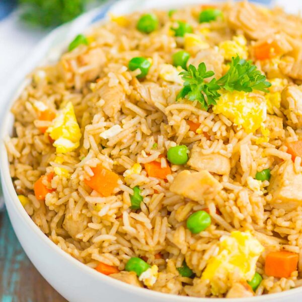 Instant Pot Chicken Fried Rice - Pumpkin 'N Spice