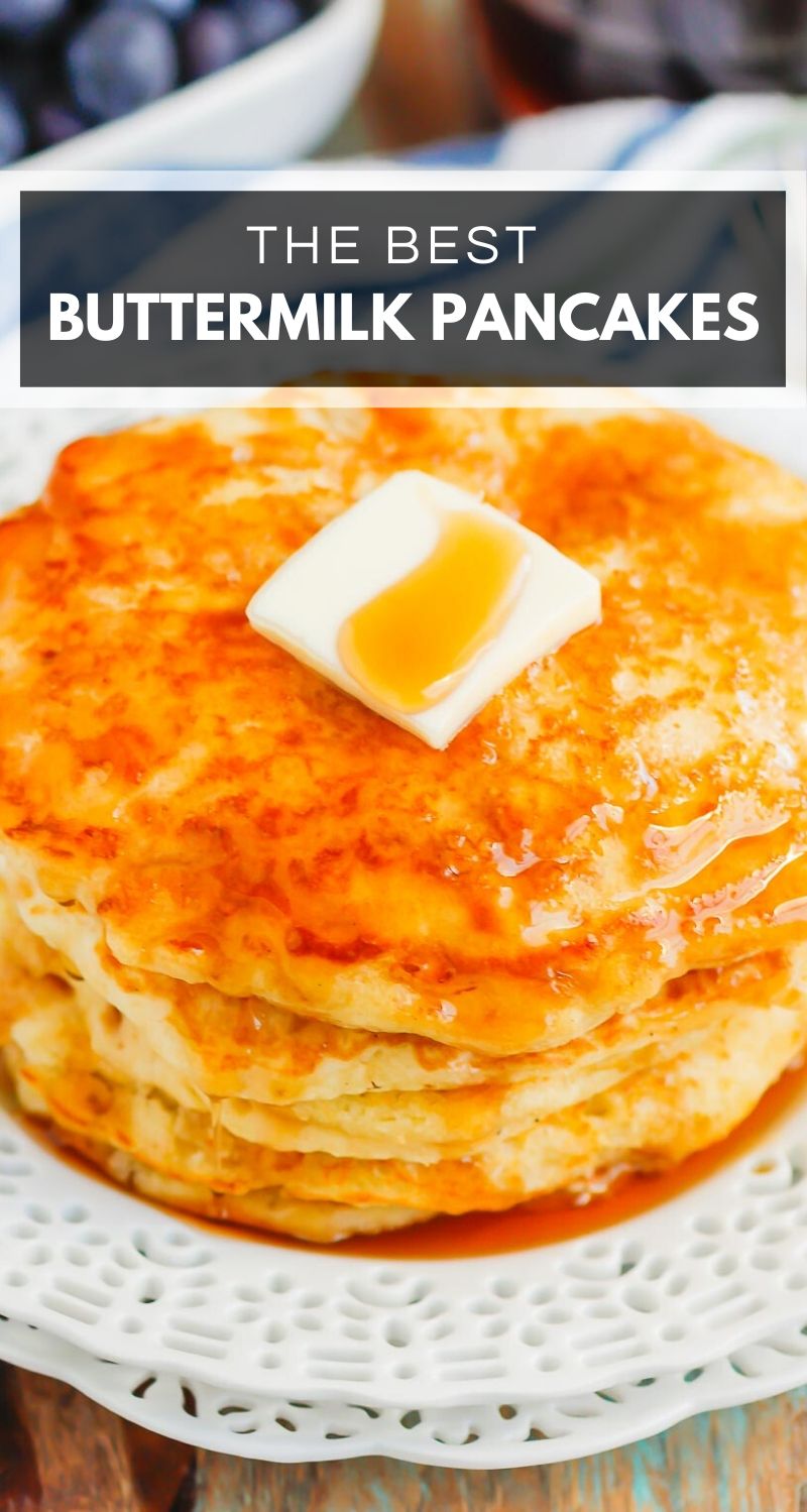 Homemade Buttermilk Pancakes (So Fluffy!) - Pumpkin 'N Spice