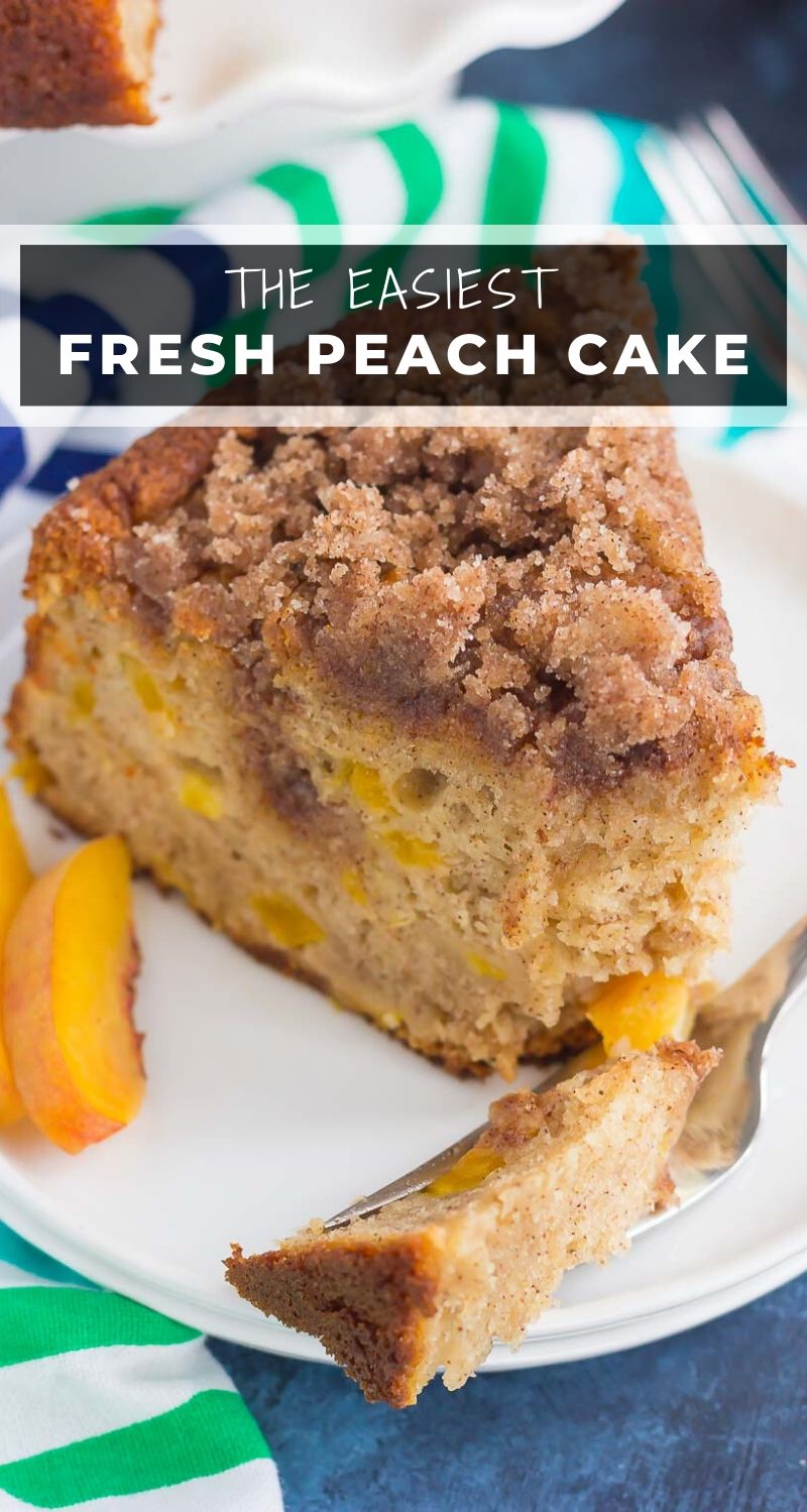 Fresh Peach Cake Recipe (+ Crumb Topping!) - Pumpkin 'N Spice