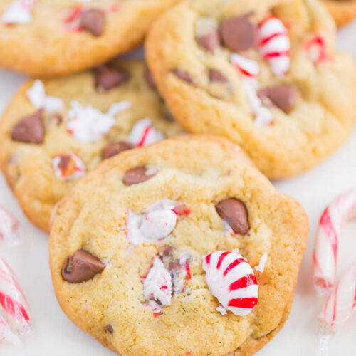 Peppermint Chocolate Chip Cookies - Pumpkin 'N Spice