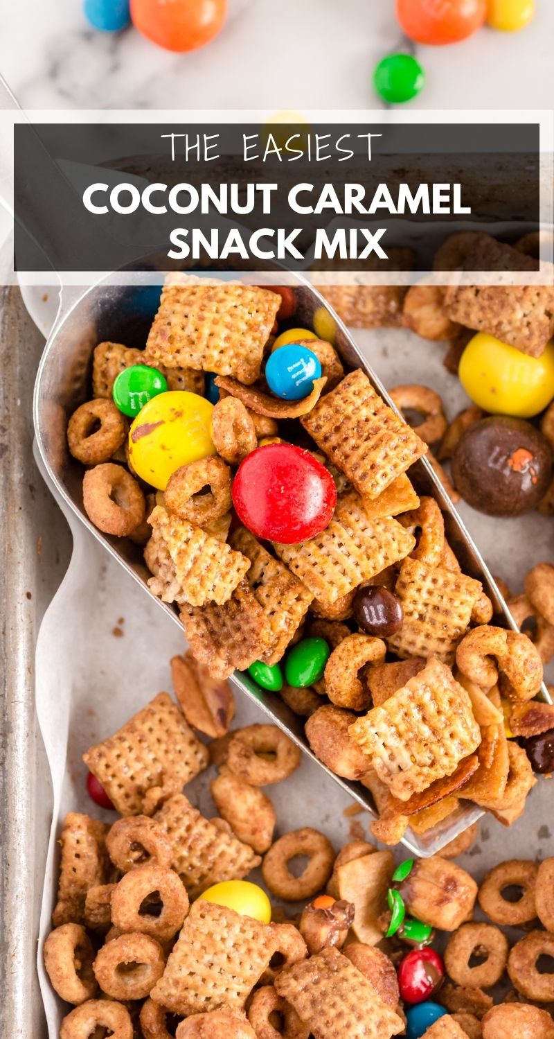 Easy Coconut Caramel Snack Mix - Pumpkin 'N Spice