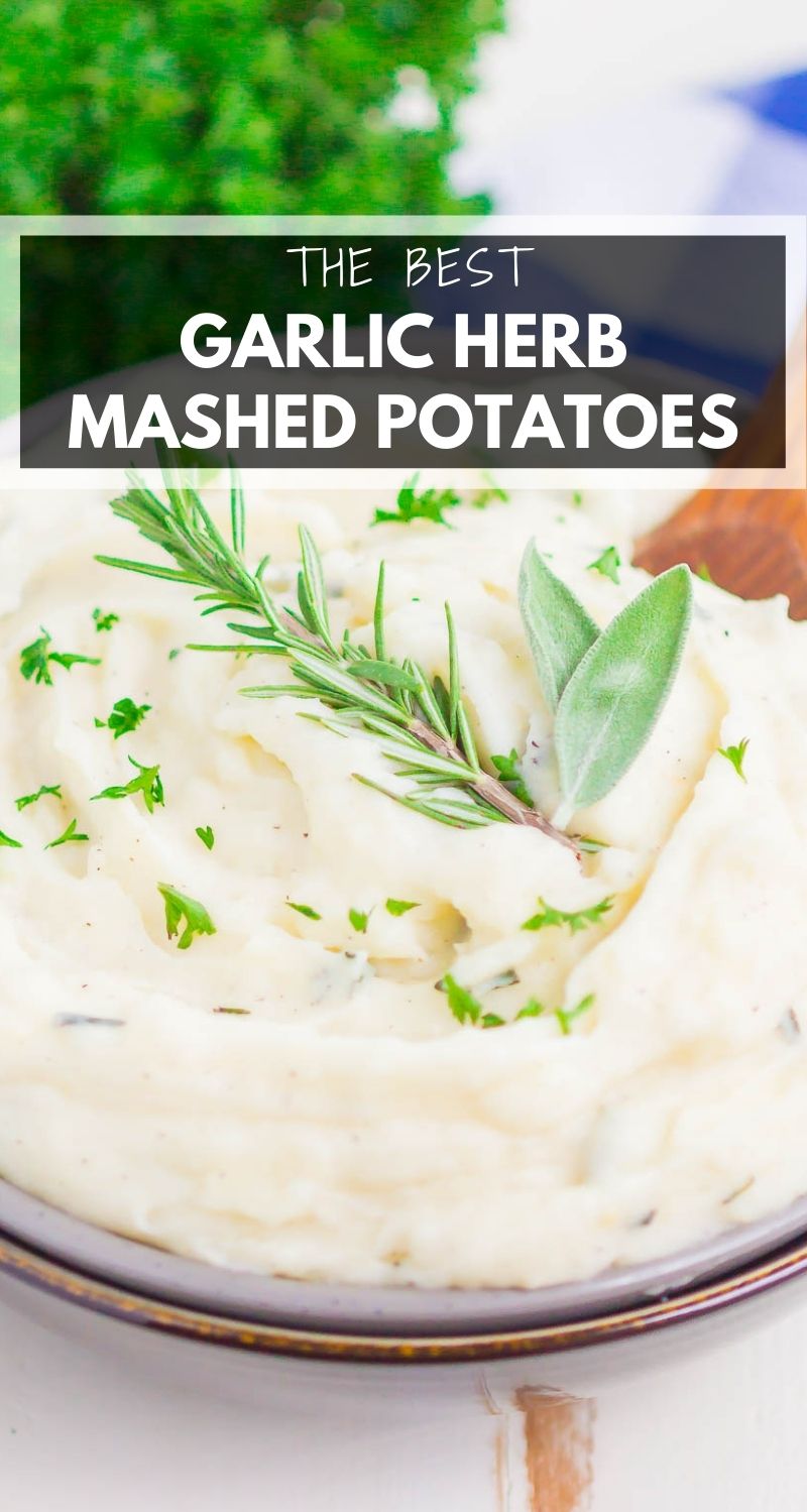 Garlic Herb Mashed Potatoes - Pumpkin 'N Spice