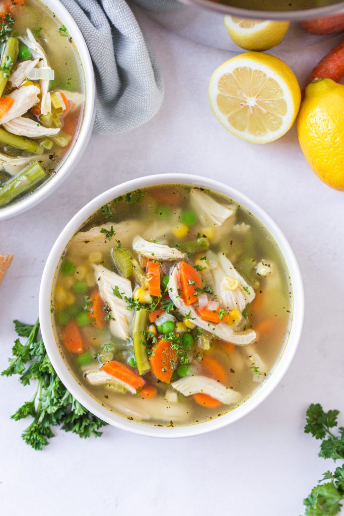 Easy Spring Soup (Chicken, Asparagus & Peas!) - Pumpkin 'N Spice