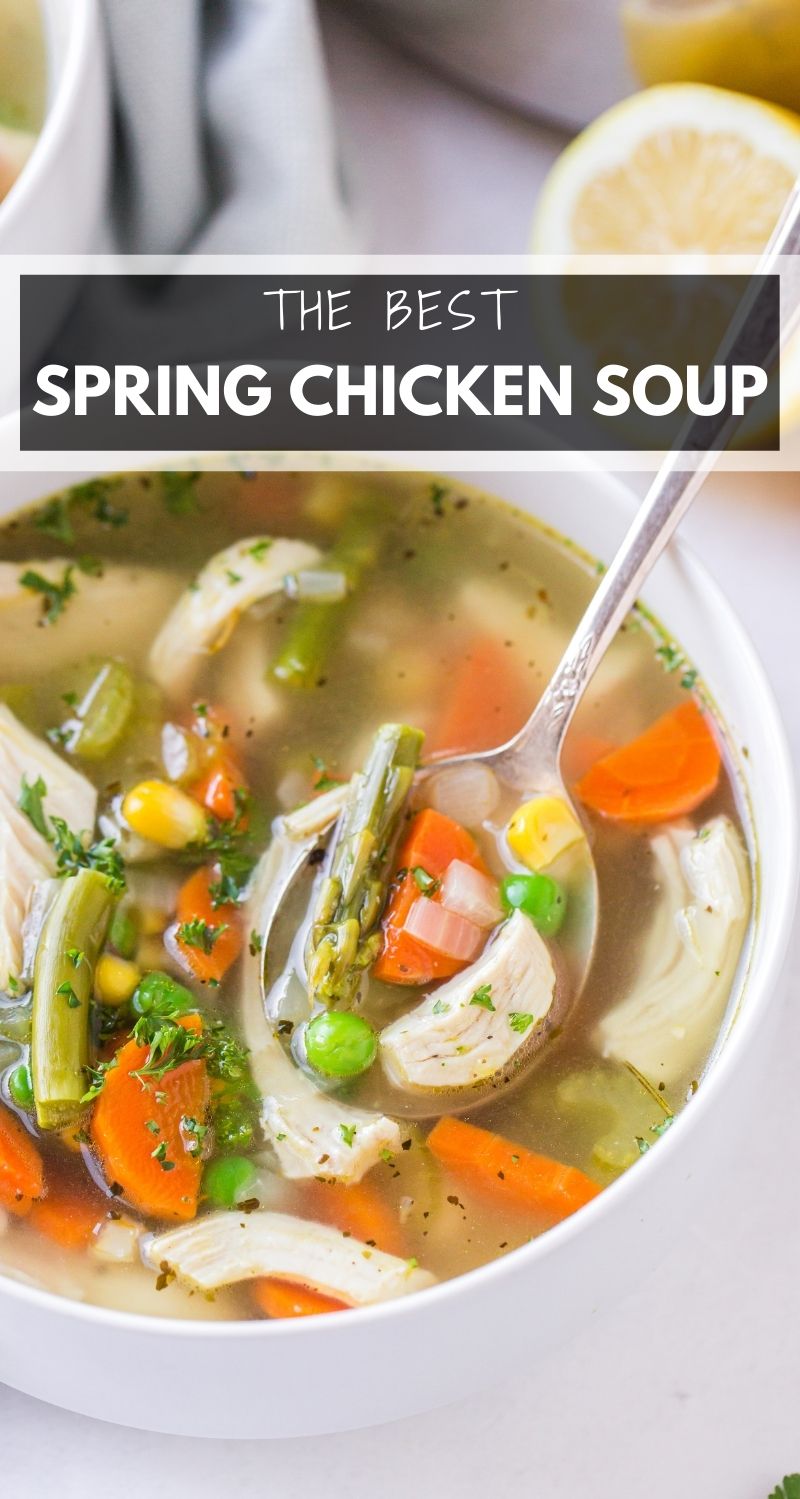 Easy Spring Soup (Chicken, Asparagus & Peas!) Pumpkin 'N Spice