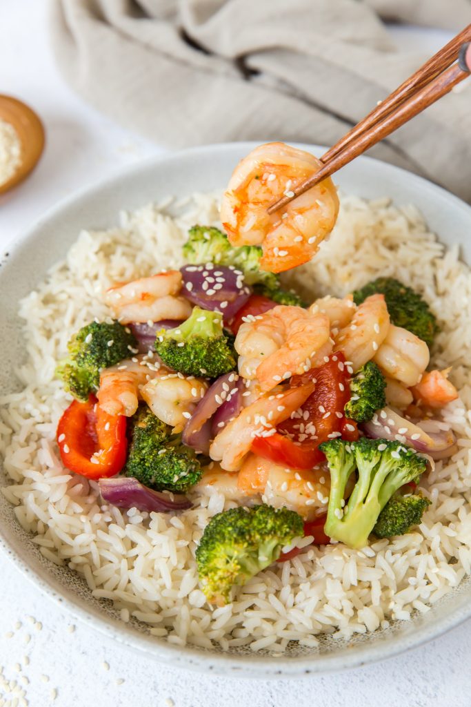 Teriyaki Shrimp Stir Fry - Pumpkin 'N Spice