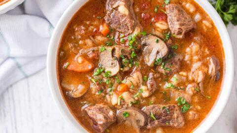 Instant Pot Beef and Barley Soup