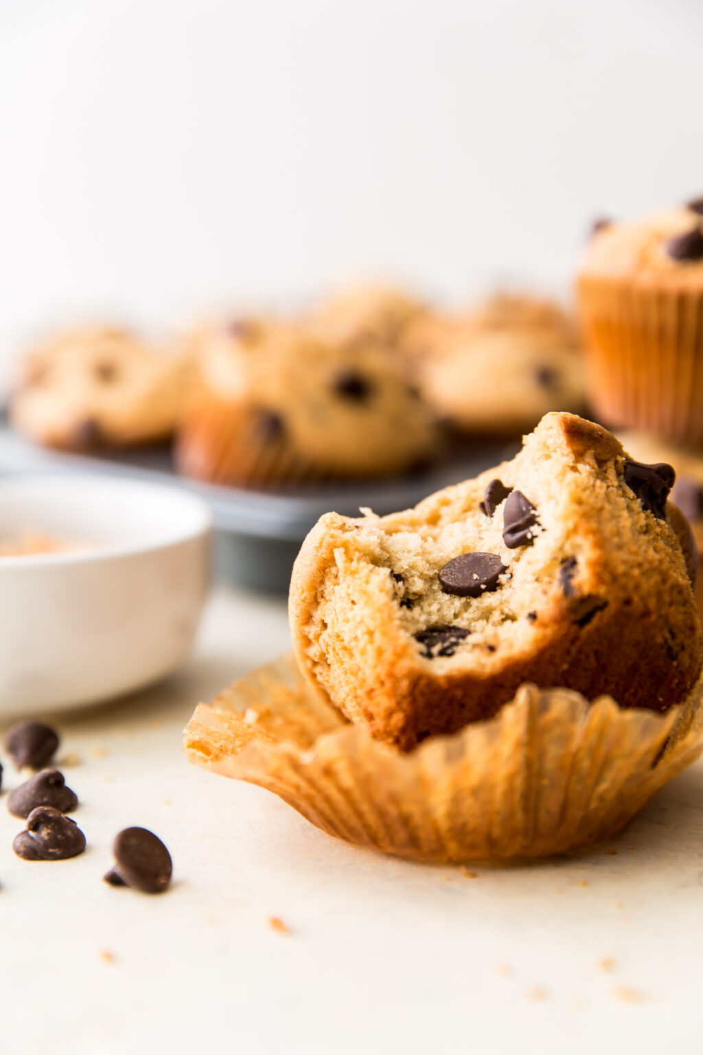 Peanut Butter Chocolate Chip Muffins - Pumpkin 'N Spice