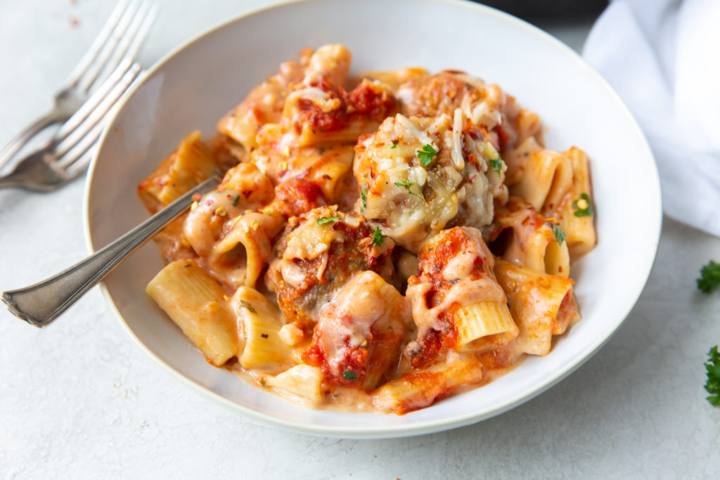 Meatball Mac and Cheese - Pumpkin 'N Spice