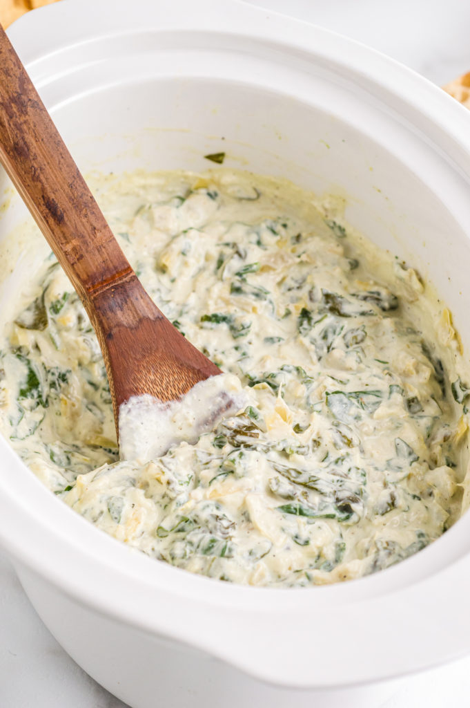 Crock Pot Spinach Artichoke Dip - Pumpkin 'N Spice