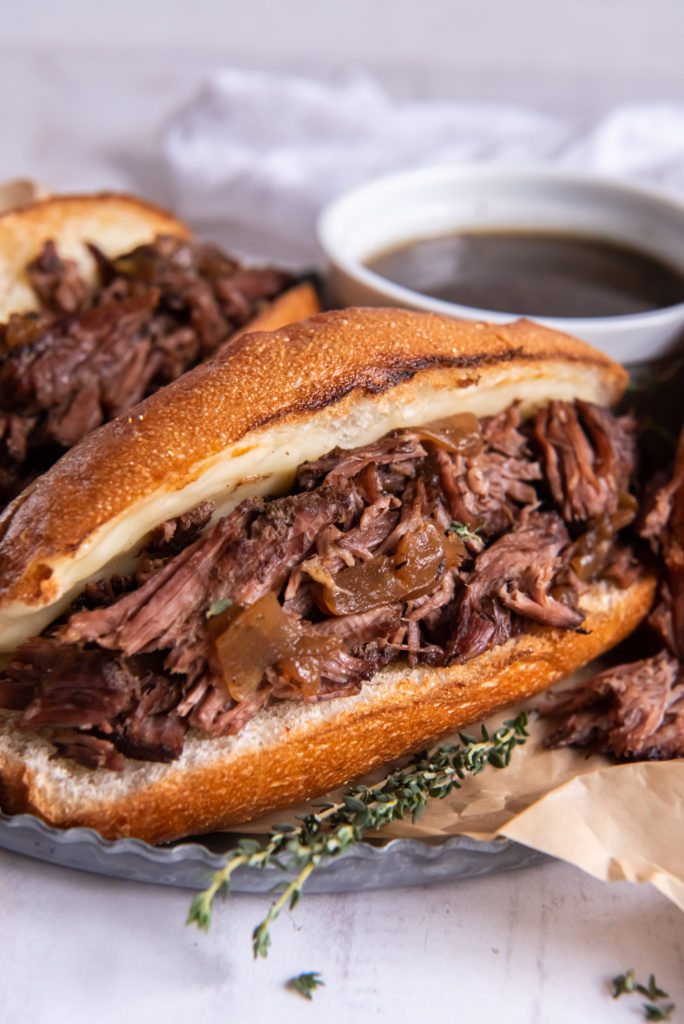 Slow Cooker French Dip Sandwiches - Pumpkin 'N Spice