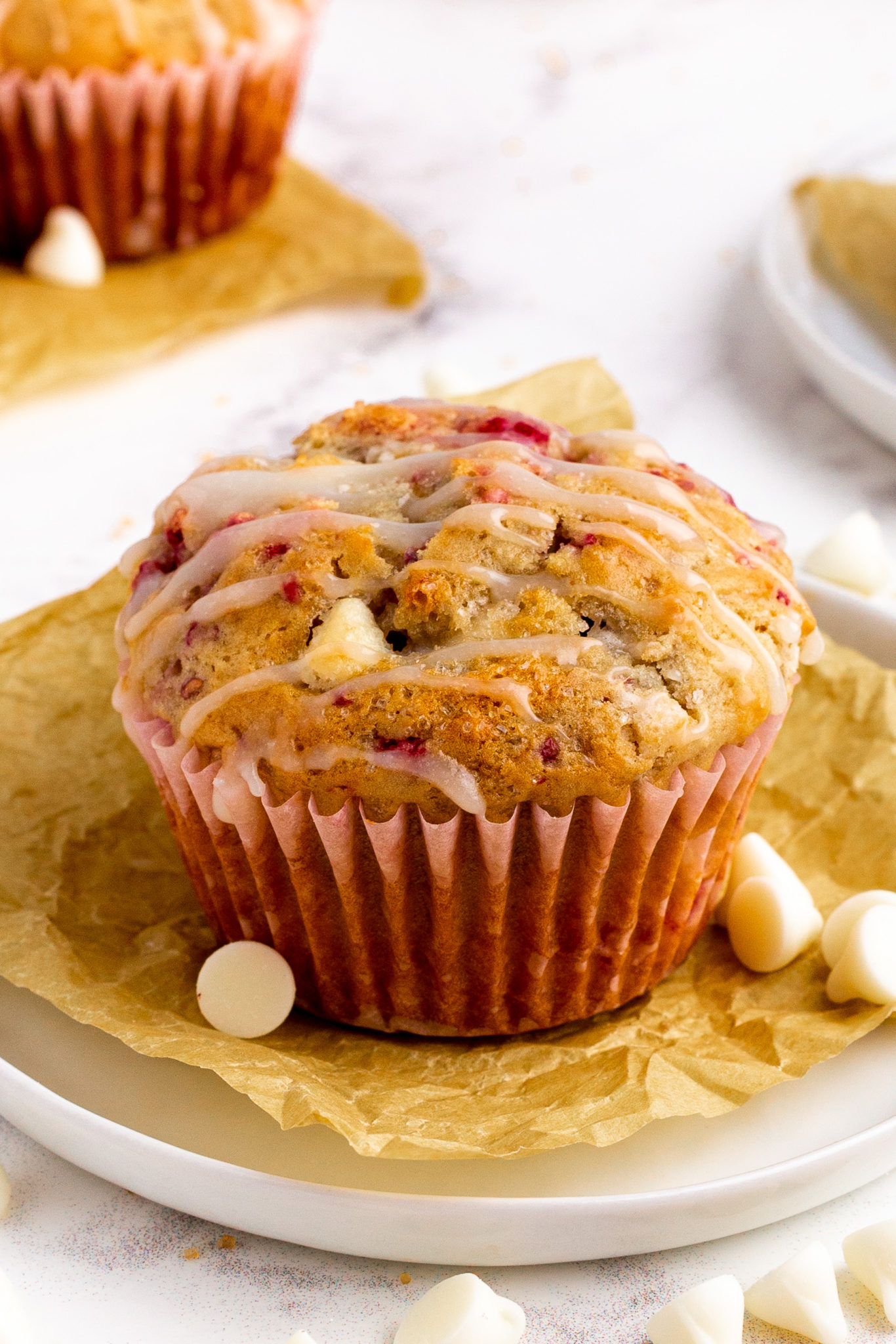 Raspberry White Chocolate Chip Muffins - Pumpkin 'N Spice