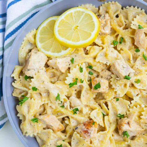 Creamy Lemon Chicken Pasta - Pumpkin 'N Spice